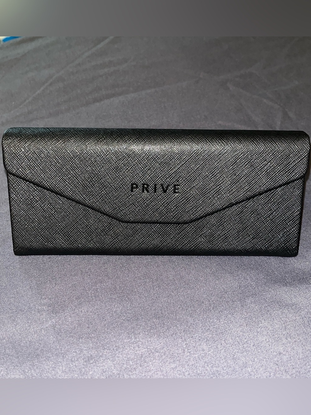 PRIVE Black Textured Sunglasses Case